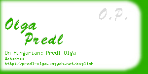 olga predl business card